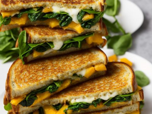 Spinach, Squash & Tamarind Grilled Cheese Sandwich