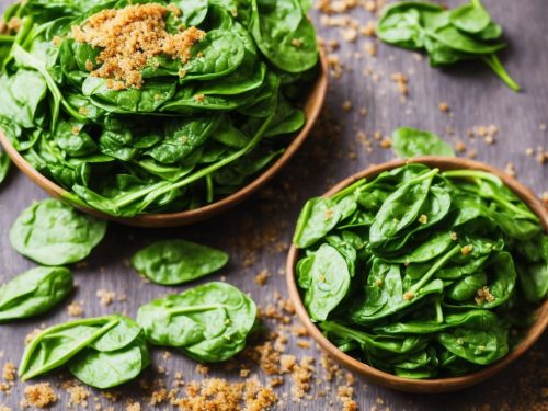 Spinach with Chilli & Lemon Crumbs