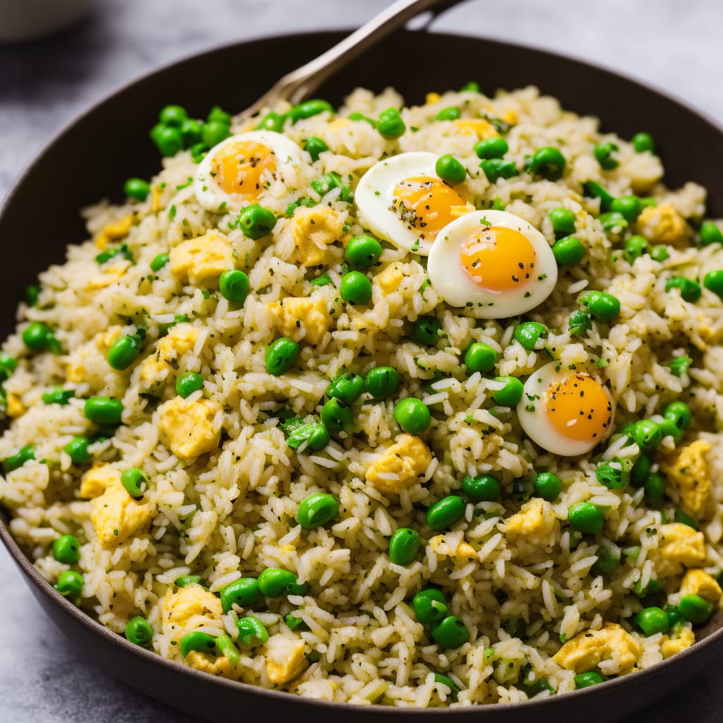 Spring Green Fried Rice & Eggs