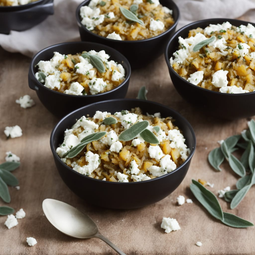 Squash with Rice, Sage & Goat's Cheese