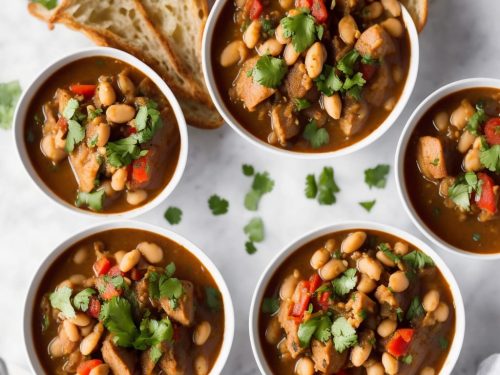 Squid & Pinto Bean Stew with Garlic Toasts