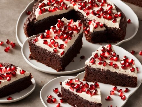 Squidgy Chocolate & Pomegranate Torte