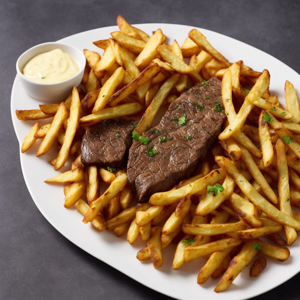 Steak haché with pommes frites & cheat’s béarnaise sauce