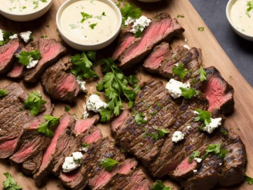 Steak with Goat's Cheese Sauce
