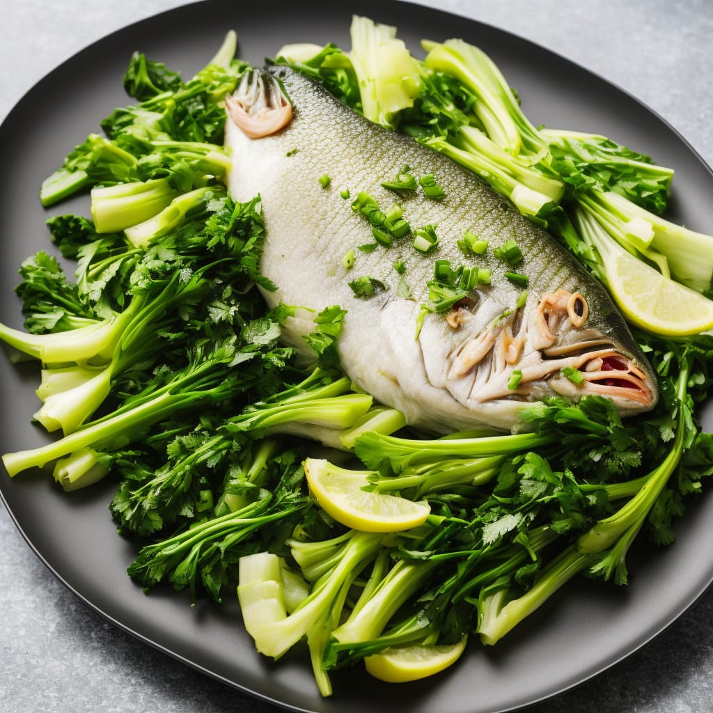 Steamed Bass with Pak Choi