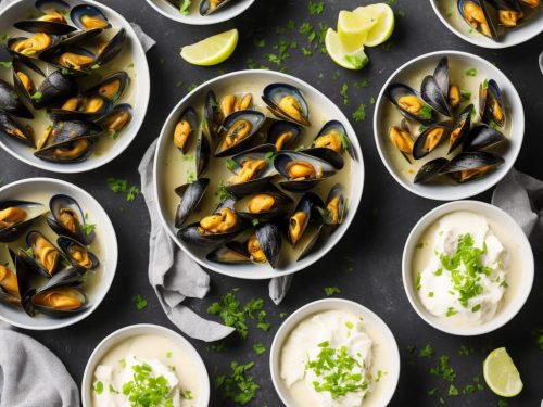 Steamed Mussels with Cider, Spring Onions & Cream