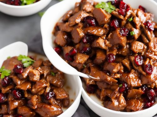 Sticky Pork with Cranberries