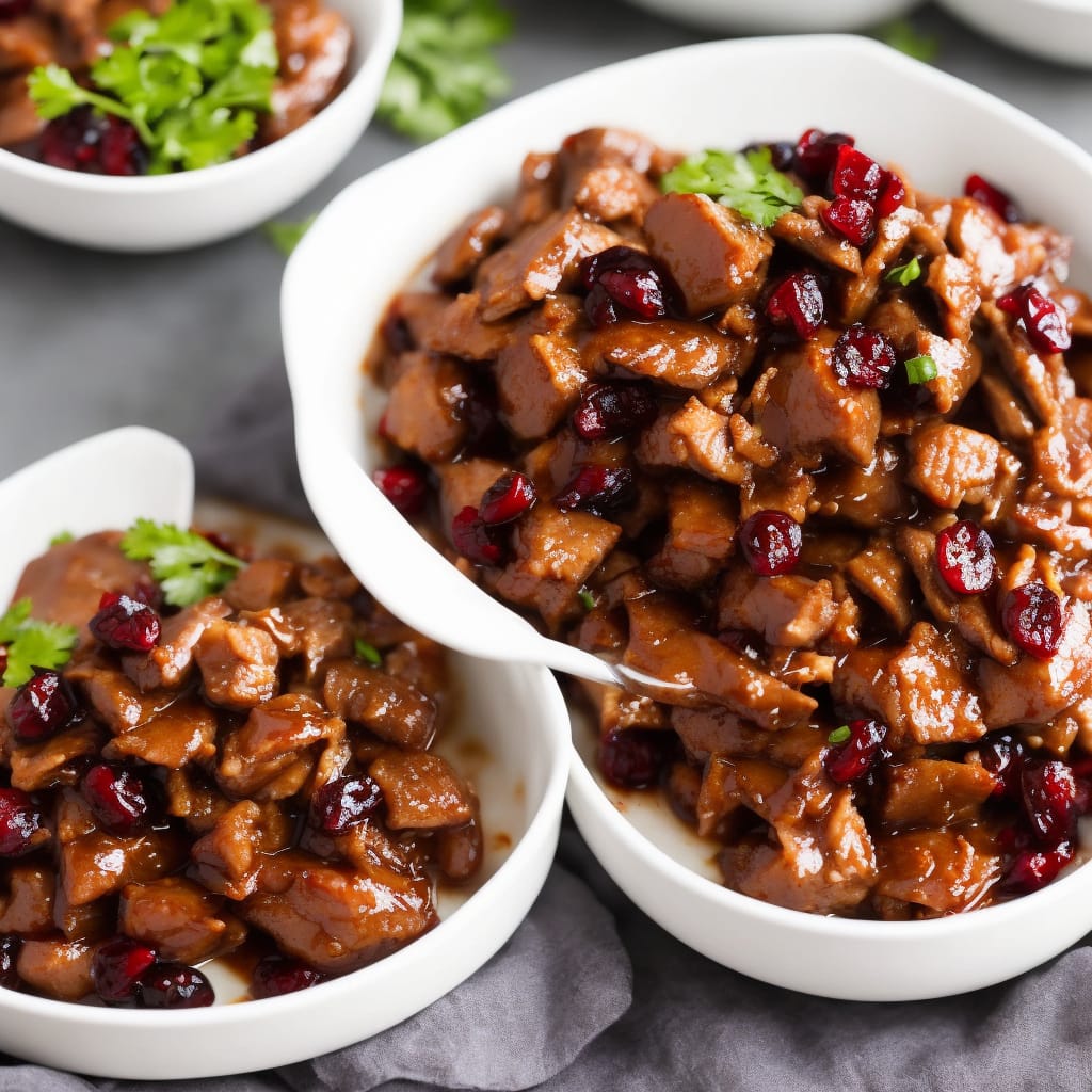Sticky Pork with Cranberries