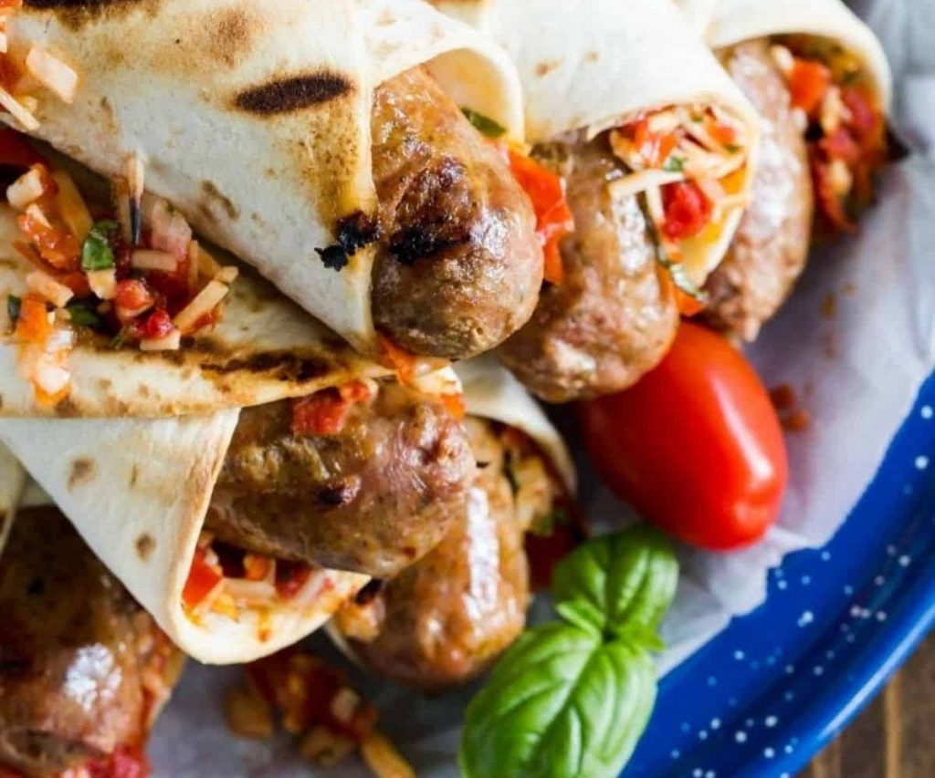 Sticky Sausage Wraps Recipe