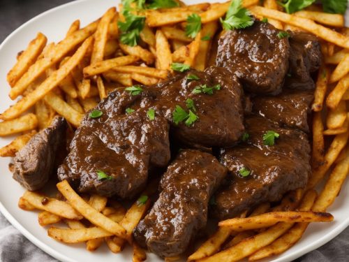 Stout-Braised Steak with Stacked Chips