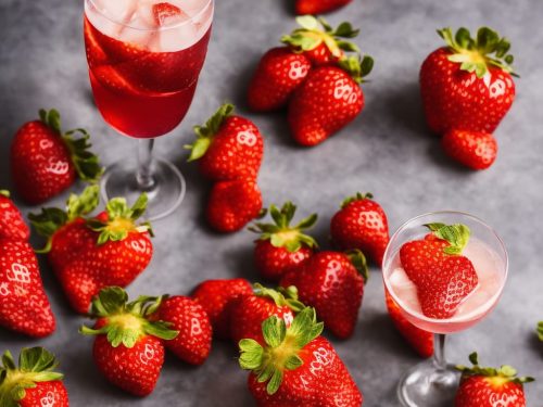 Strawberries in Rosé Wine