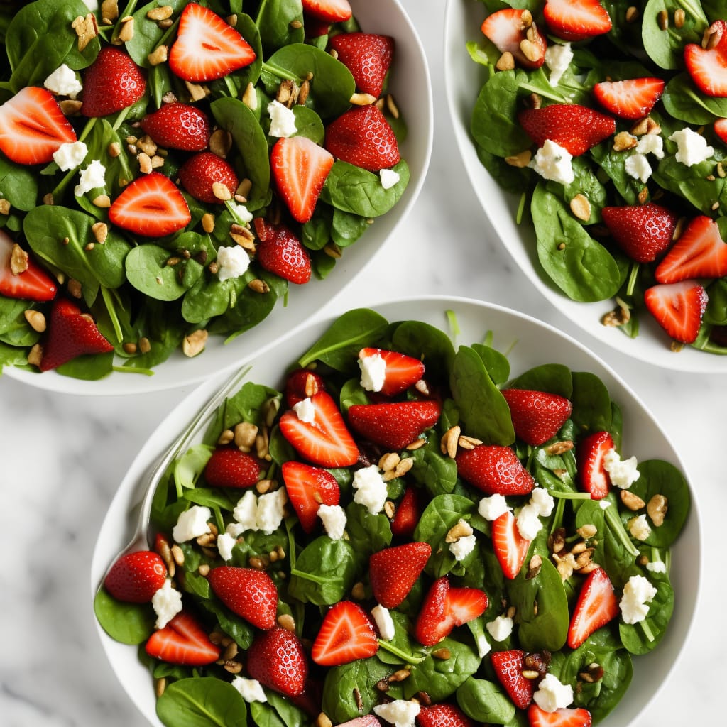 Strawberry and Spinach Salad with Honey Balsamic Vinaigrette