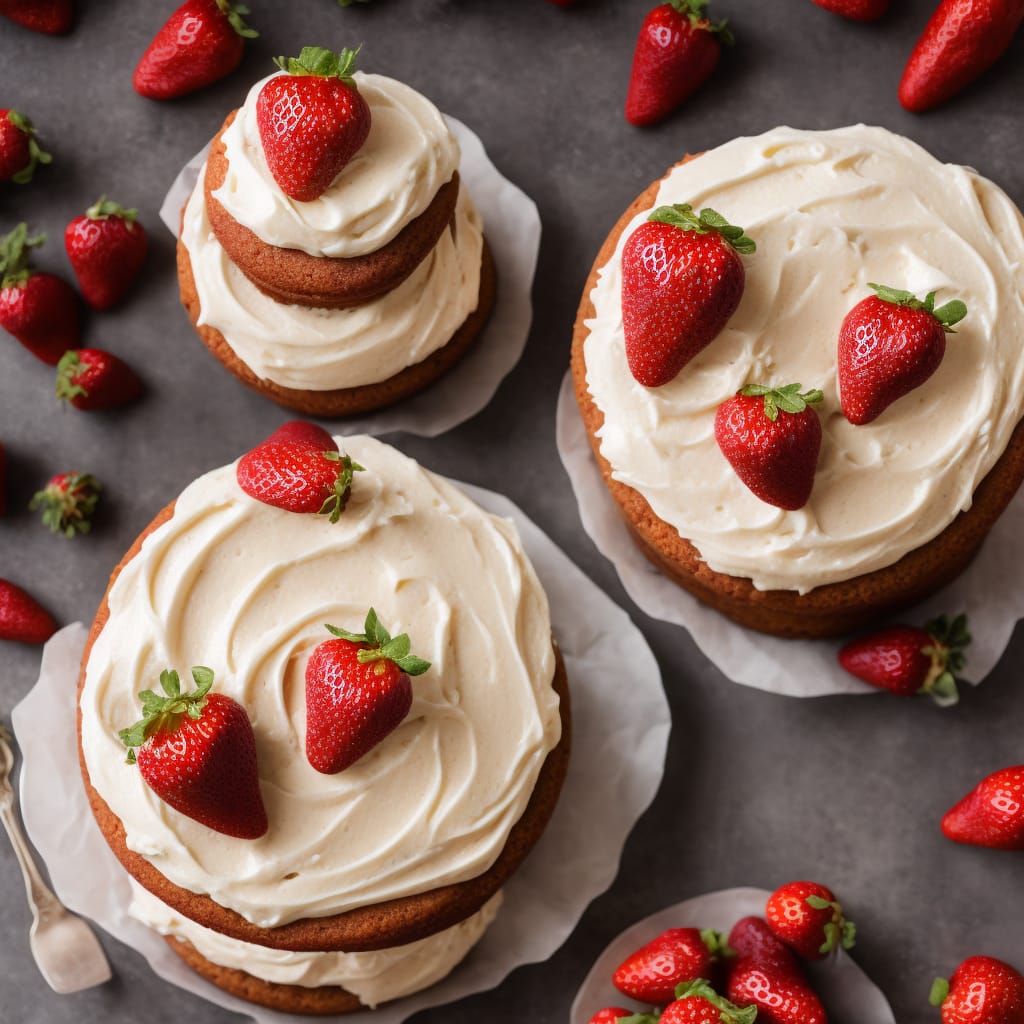 Strawberry Cake with Frosting