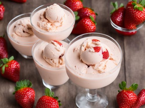 Strawberry Crème Fraîche Ice Cream