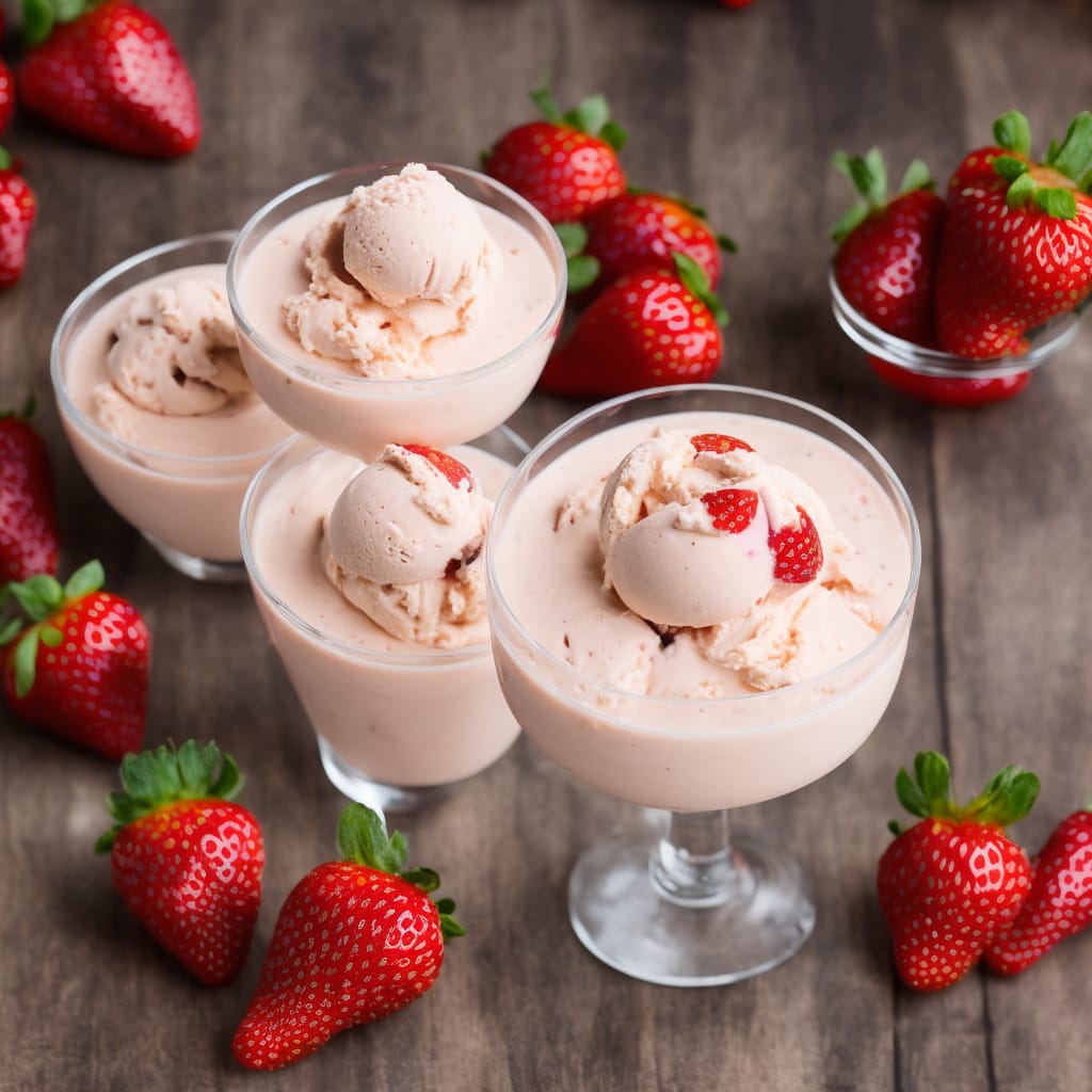 Strawberry Crème Fraîche Ice Cream