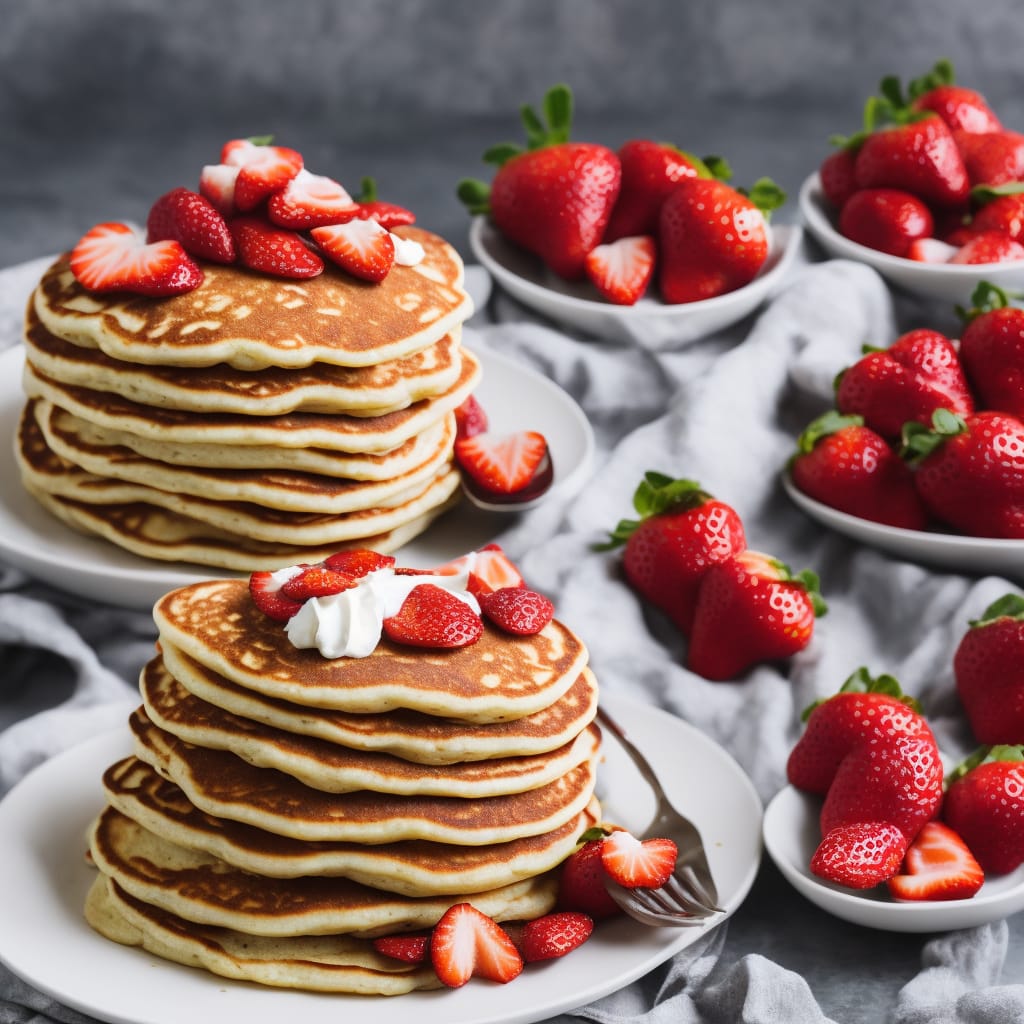 Strawberry Vanilla Pancakes
