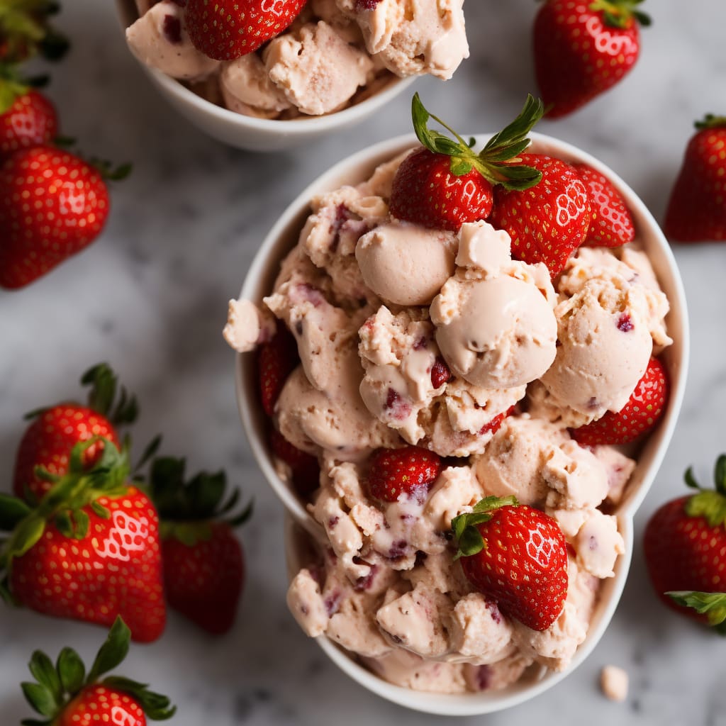Strawberry & White Balsamic Ice Cream