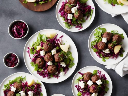 Swedish Meatballs with Beetroot & Apple Salad