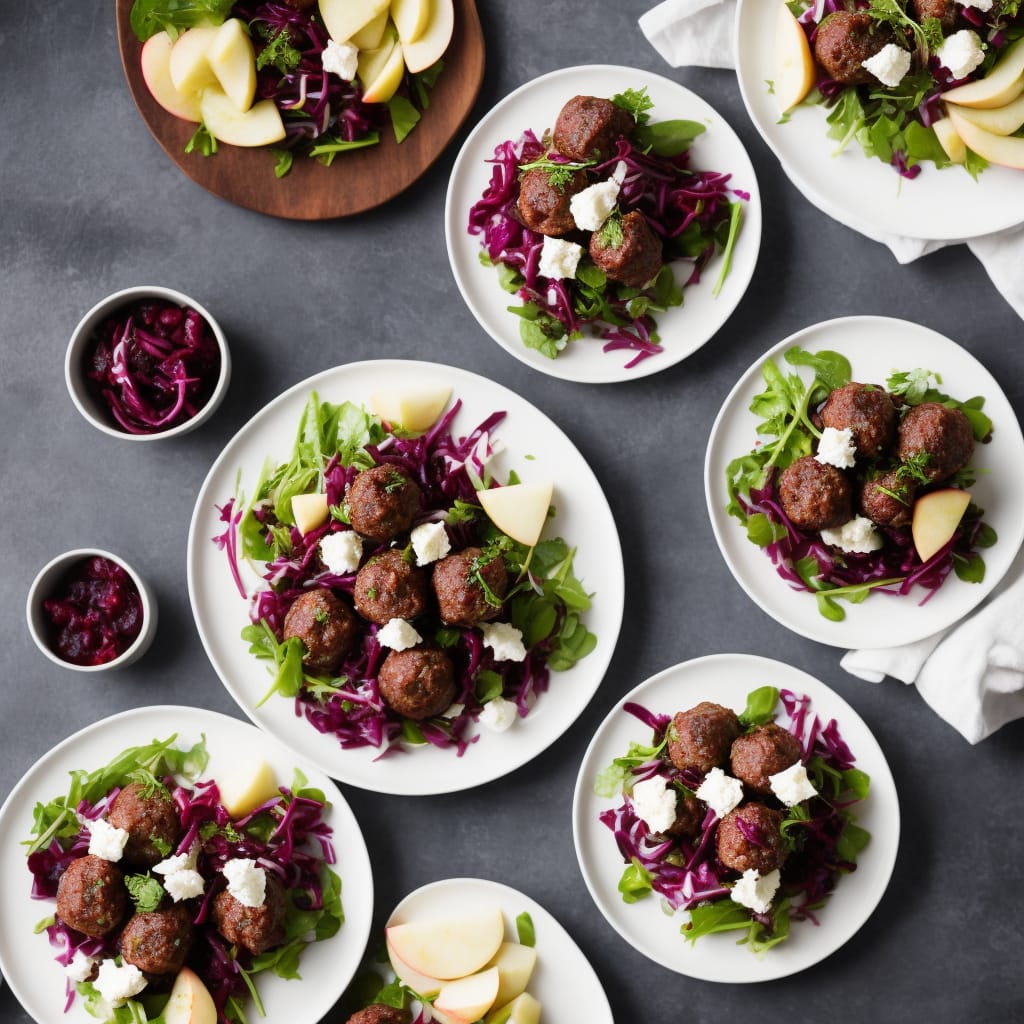 Swedish Meatballs with Beetroot & Apple Salad