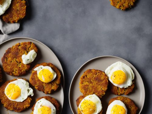 Sweet Potato Cakes with Poached Eggs
