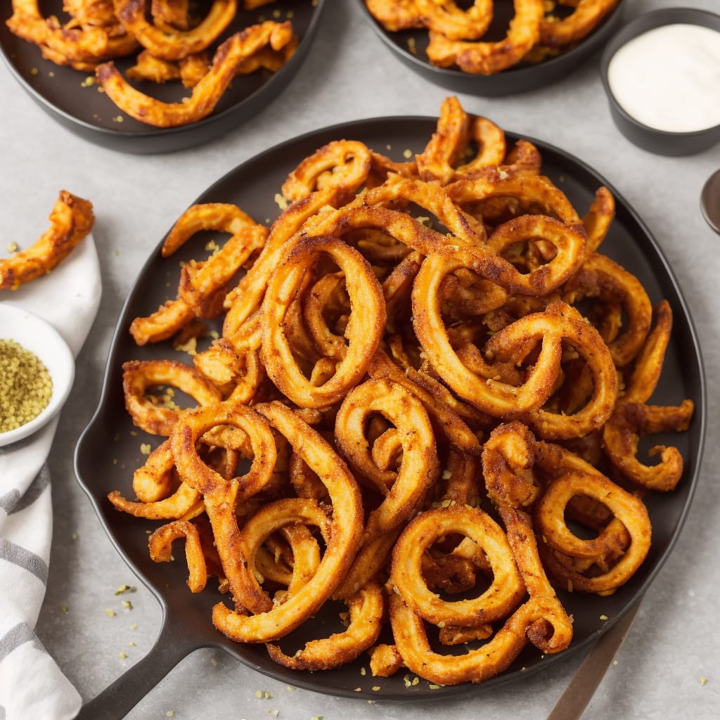 Sweet Potato Curly Fries with Barbecue Seasoning