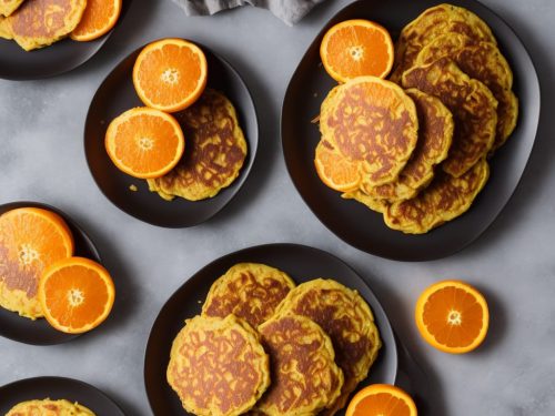 Sweet Potato Pancakes with Orange & Grapefruit