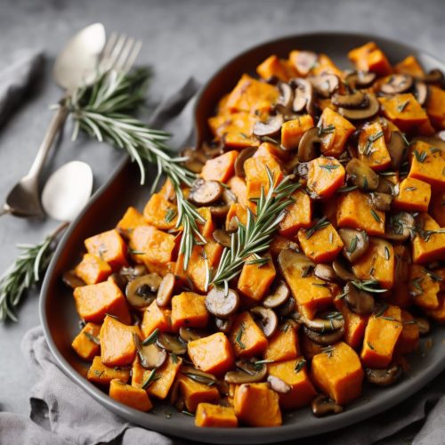 Sweet Potatoes with Mushrooms & Rosemary Recipe
