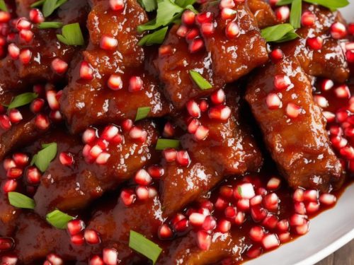 Sweet & Sour Ribs with Pomegranate Salsa