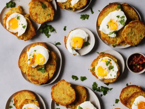 Sweetcorn Cakes with Poached Eggs & Salsa