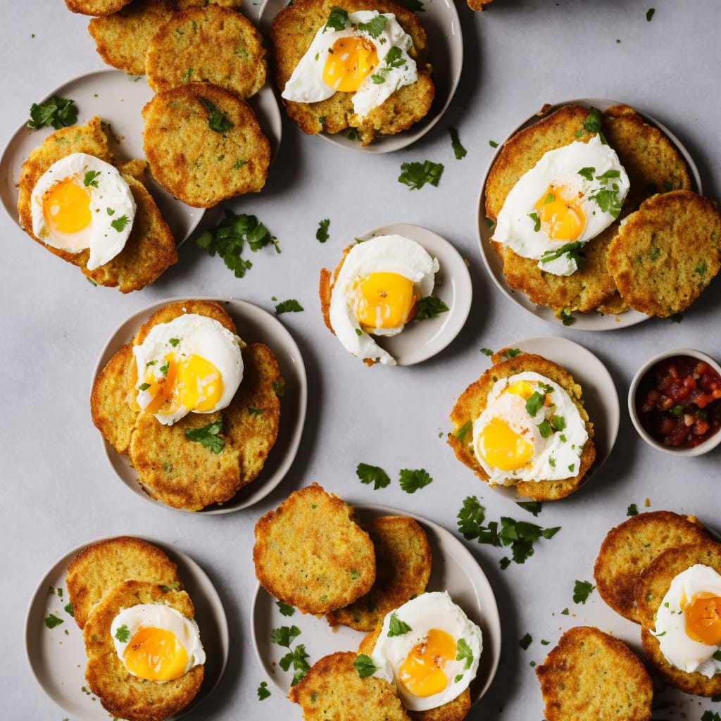 Sweetcorn Cakes with Poached Eggs & Salsa