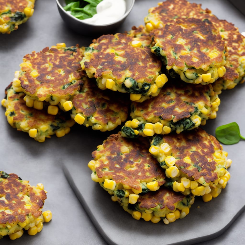Sweetcorn & Spinach Fritters