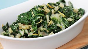Swiss Chard & Kohlrabi with Lemon Sauce