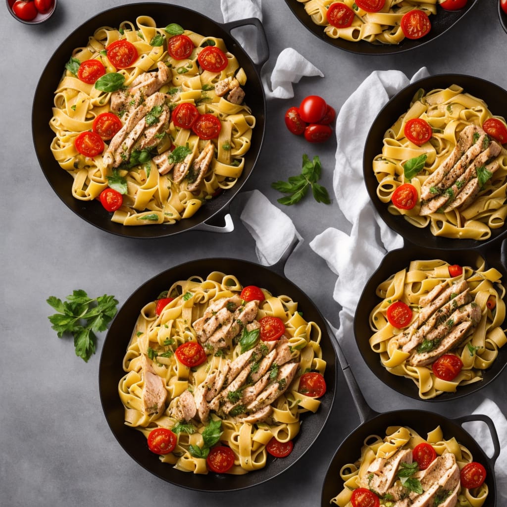 Tagliatelle with Grilled Chicken & Tomatoes