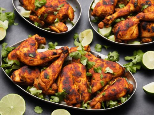 Tandoori-ish Chicken with Lime-Pickled Cucumber