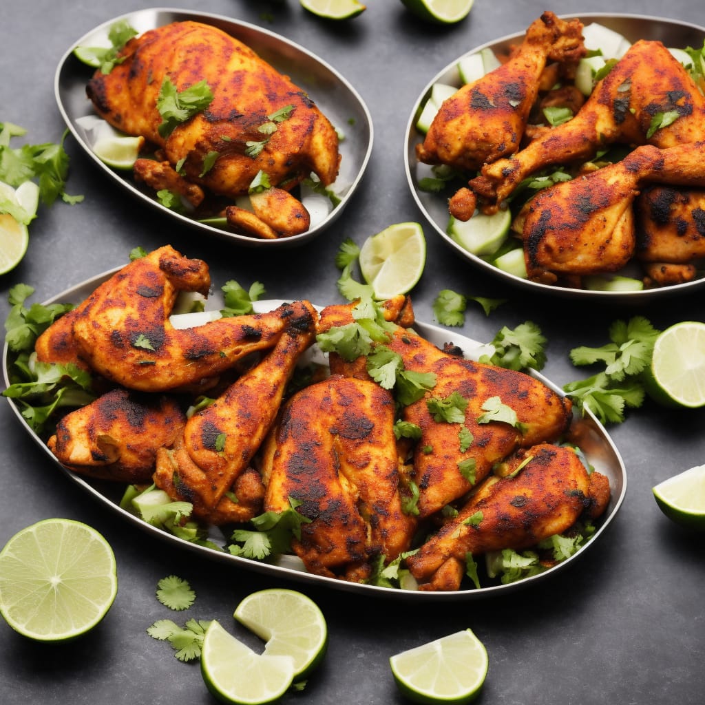 Tandoori-ish Chicken with Lime-Pickled Cucumber