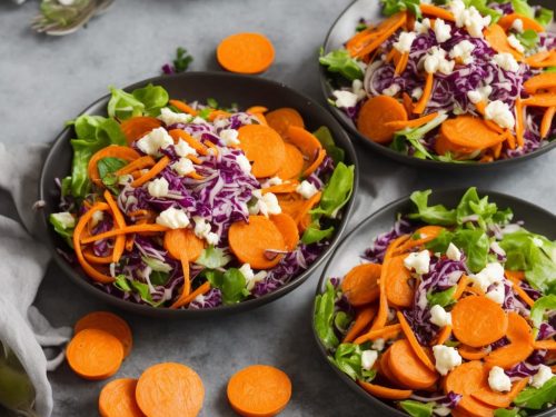 Tangy Carrot, Red Cabbage & Onion Salad