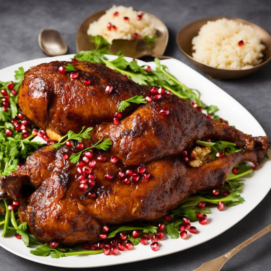 Tender Braised Duck with Pomegranate Molasses