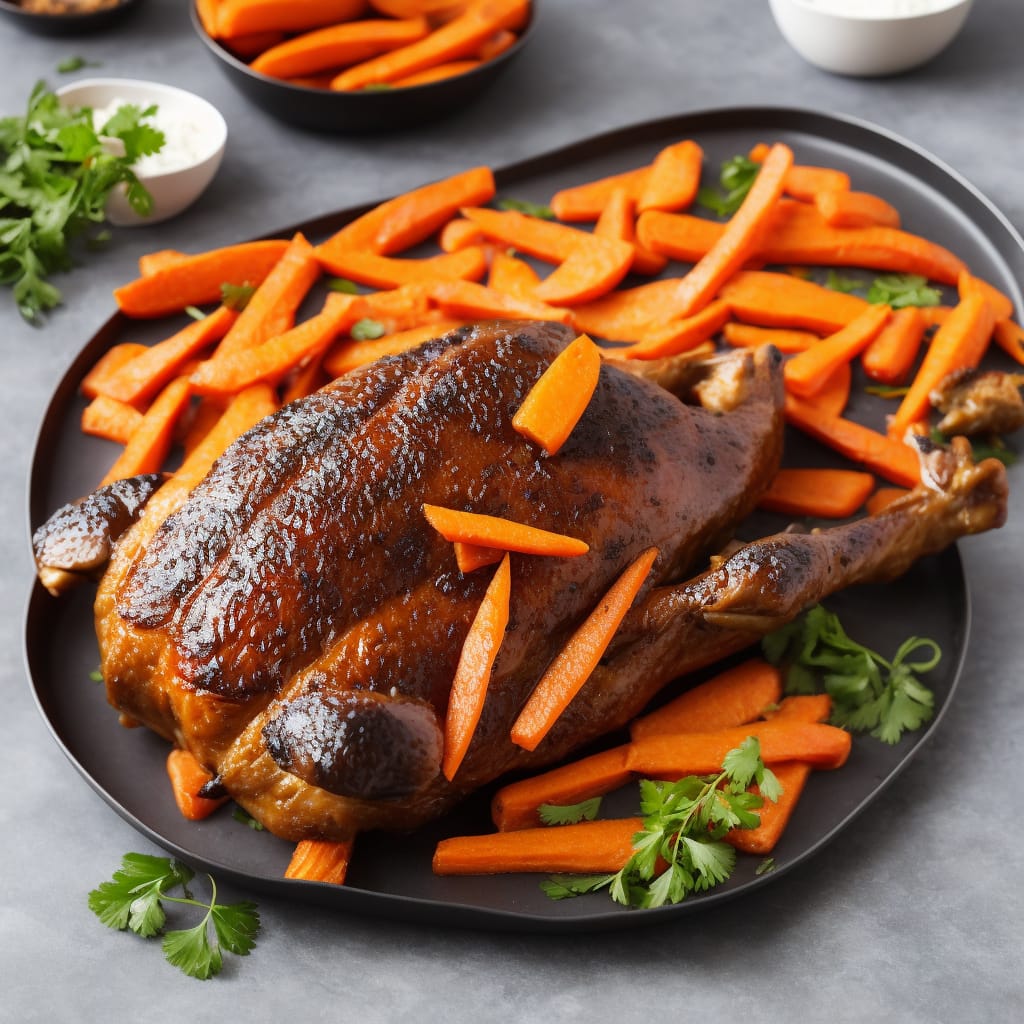 Tender Roast Duck with Citrus & Carrots