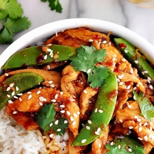 Thai Chicken Parcel with Sugar Snap Peas & Rice Recipe | Recipes.net