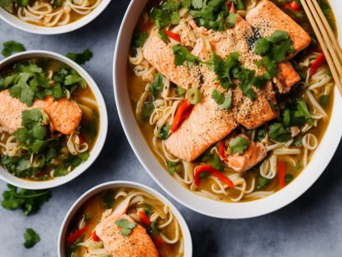 Thai Noodle Soup with Salmon