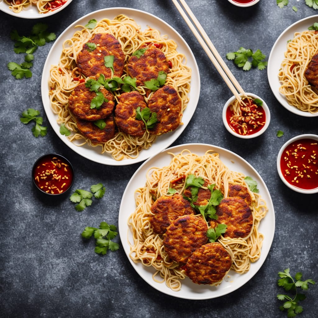 Thai Pork Patties with Sweet Chilli & Noodles