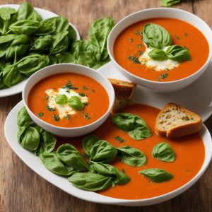 Tomato Spinach and Basil Soup