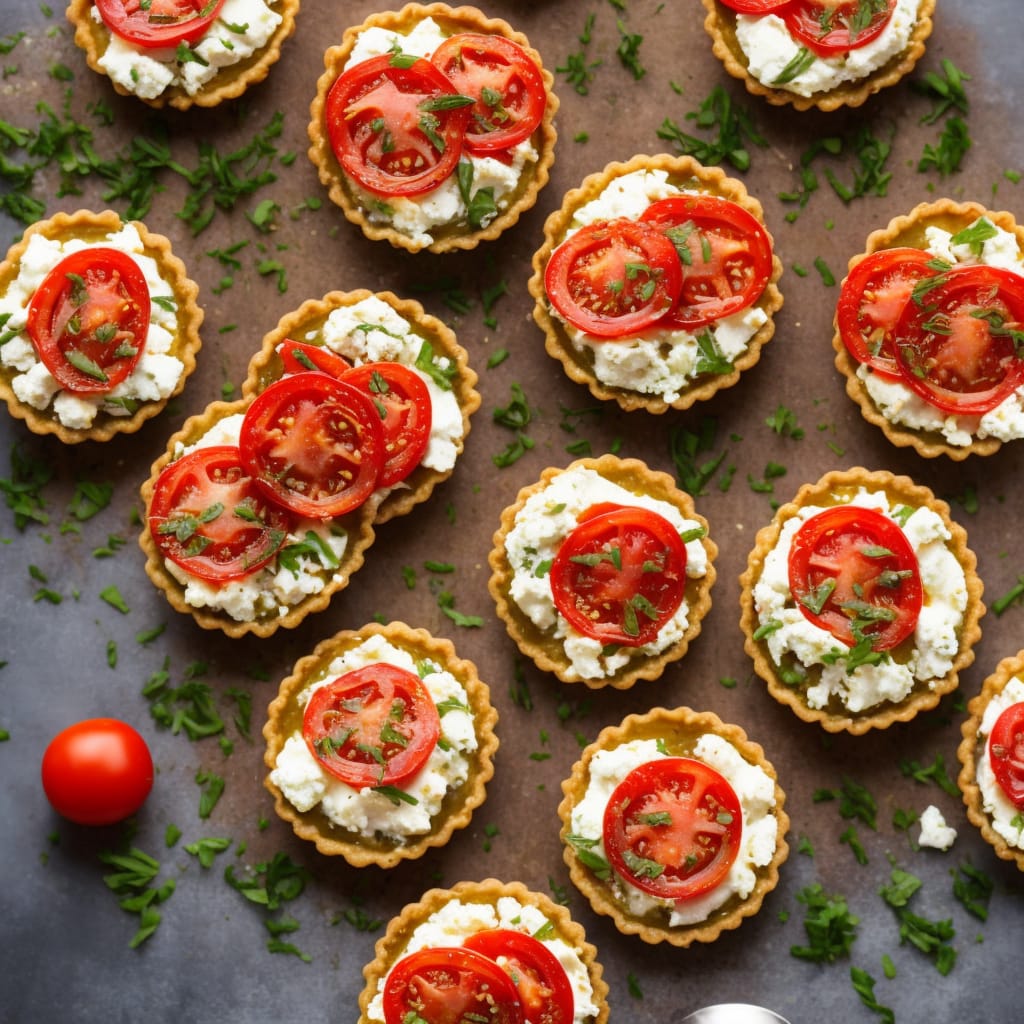 Tomato Tarts with Roasted Garlic & Goat's Cheese