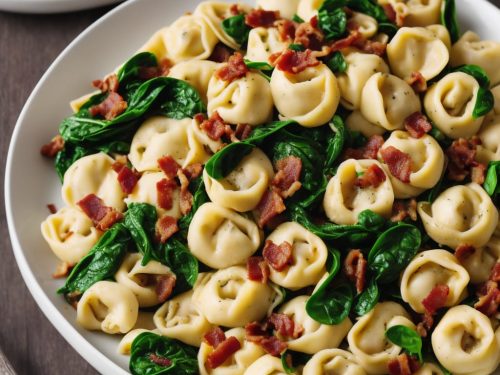 Tortellini with Ricotta, Spinach & Bacon