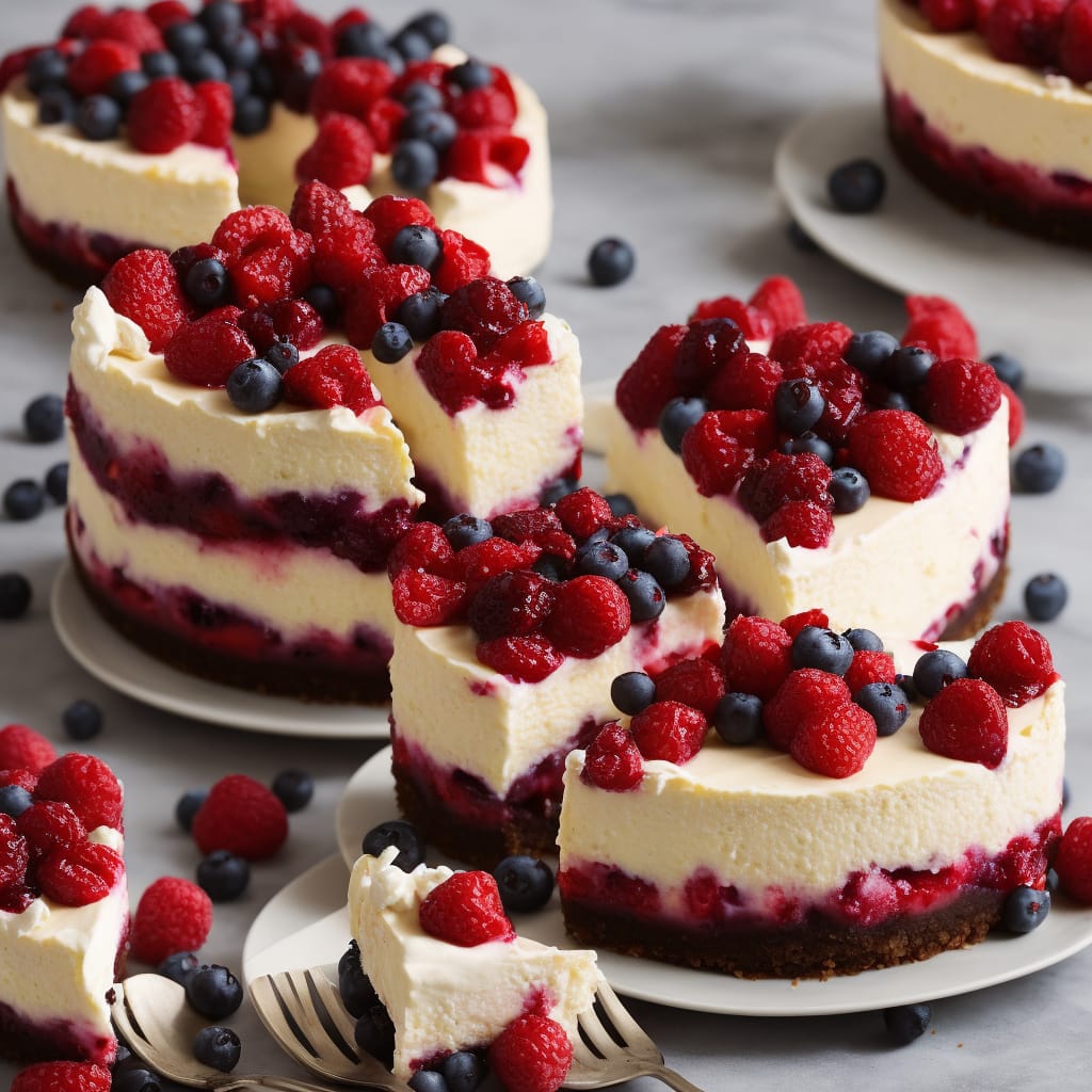 Triple-layered Berry Cheesecake
