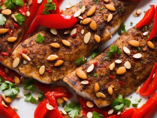 Trout with Almonds & Red Peppers