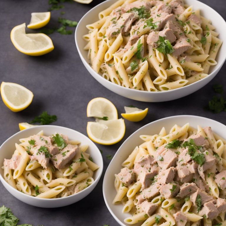 Tuna Alfredo With Penne Pasta Recipe