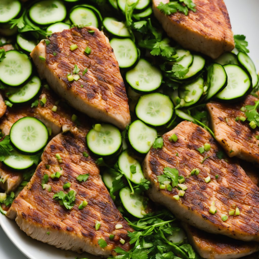 Tuna Steaks with Cucumber Relish