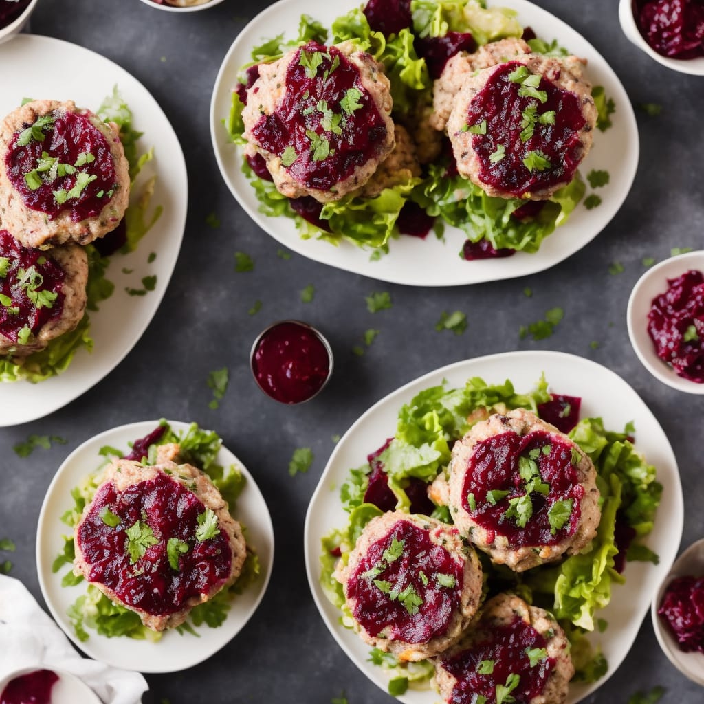 Turkey Burgers with Beetroot Relish