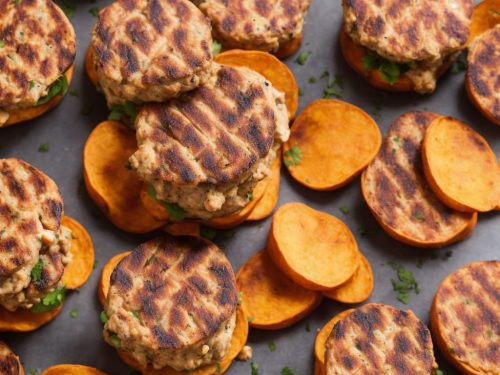 Turkey Burgers with Sweet Potato Chips